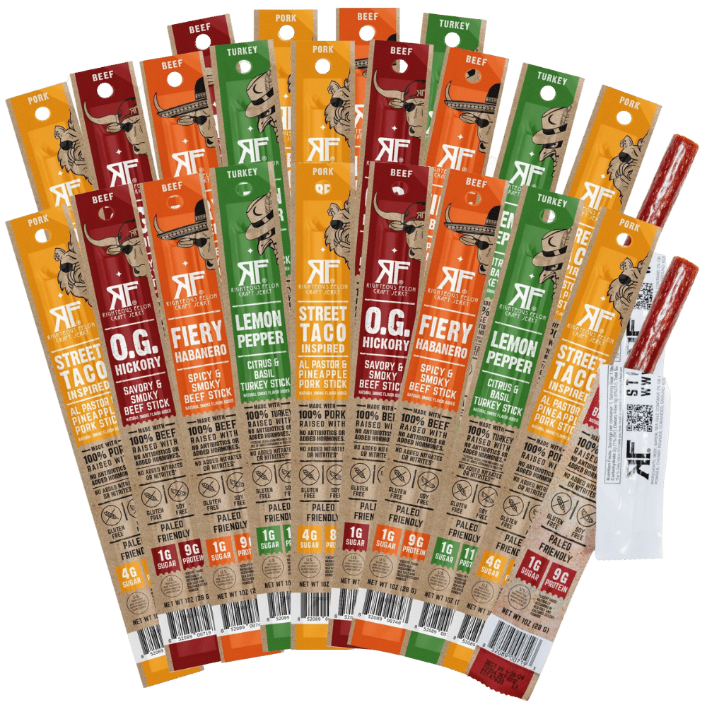 Variety Meat Sticks (24pack) Righteous Felon Craft Jerky