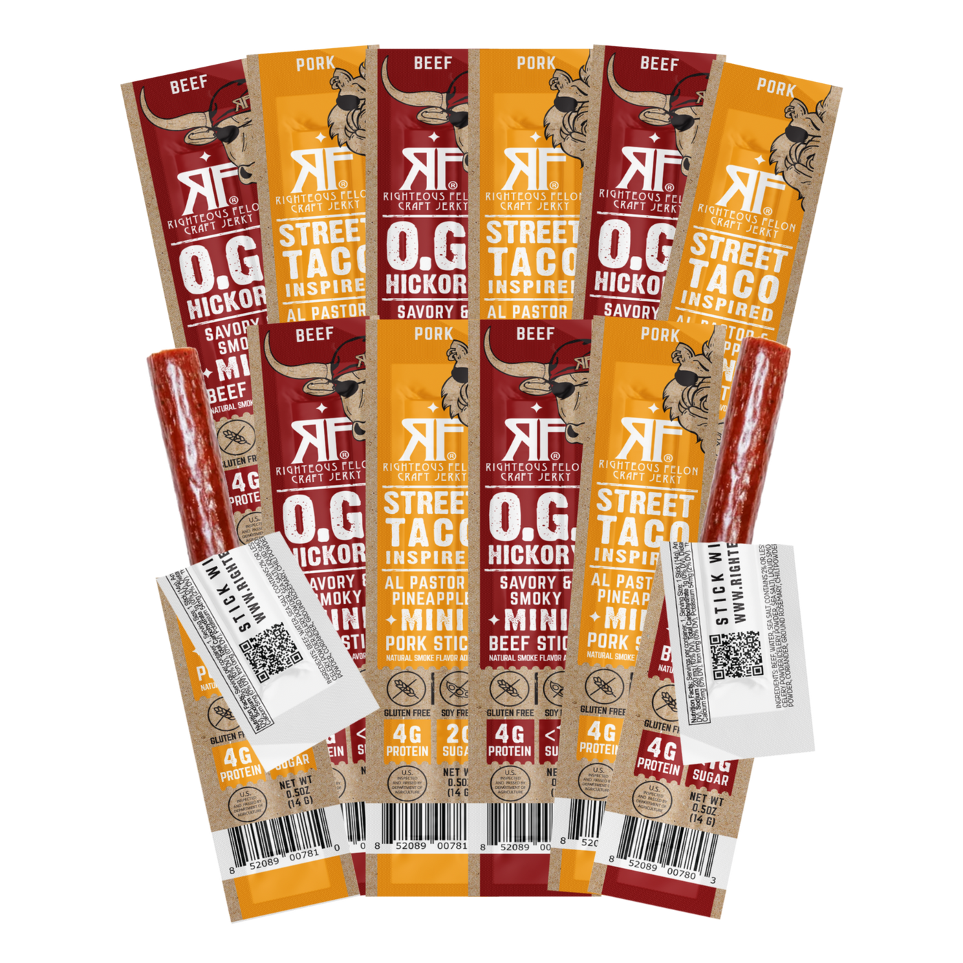 Mini stick 12ct, 6x 05. OG mini sticks, 6x 0.5 Street Taco mini sticks