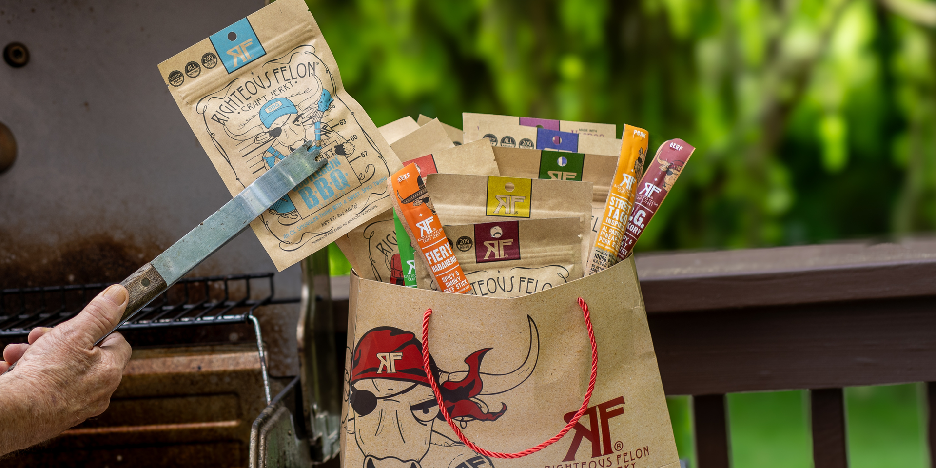 Righteous Felon craft jerky summer gift box and meat sticks