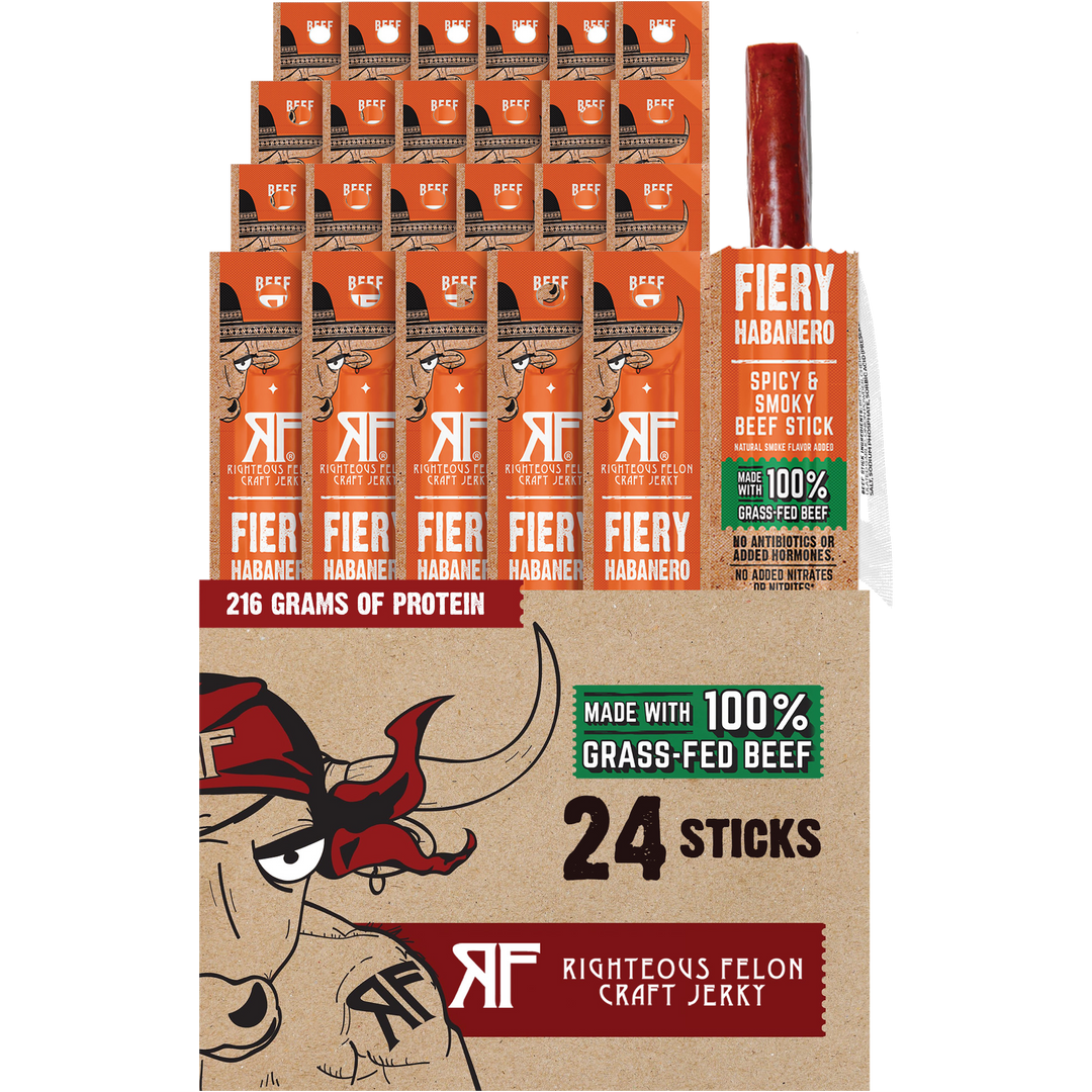 Fiery Habanero Beef Stick (24-Pack) – Righteous Felon Craft Jerky