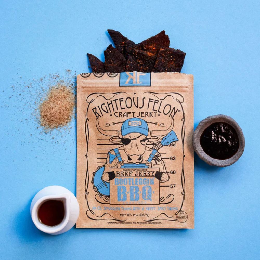 Bootleggin' BBQ Beef Jerky (8-pack) – Righteous Felon Craft Jerky