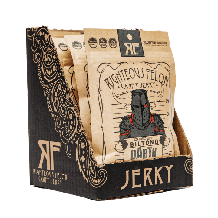 Darth Garlic Biltong (8-pack) – Righteous Felon Craft Jerky