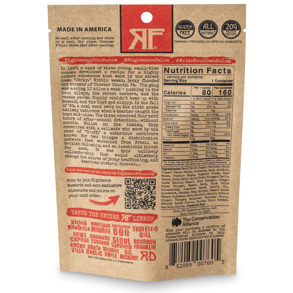 beef jerky teriyaki nutrition facts