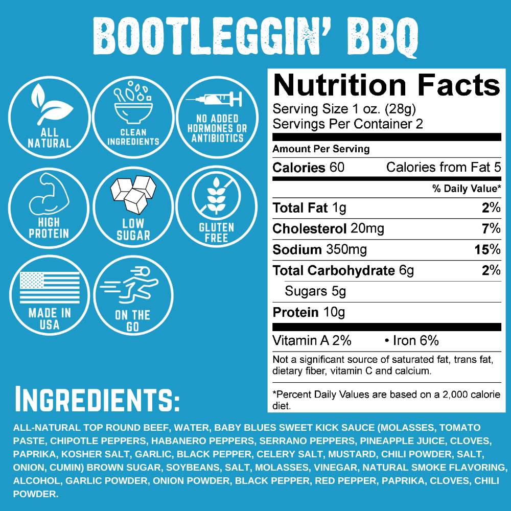Bootleggin' BBQ Nutrition