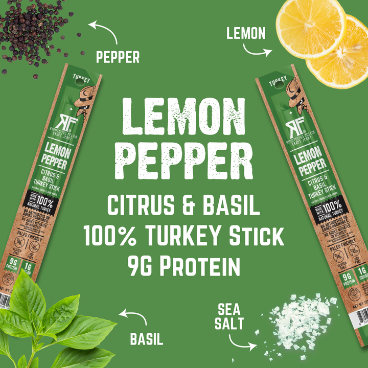 Lemon Pepper Turkey Stick (3-Pack) – Righteous Felon Craft Jerky