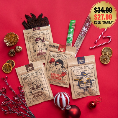 savory 6 on holiday background. 20% off with code SANTA