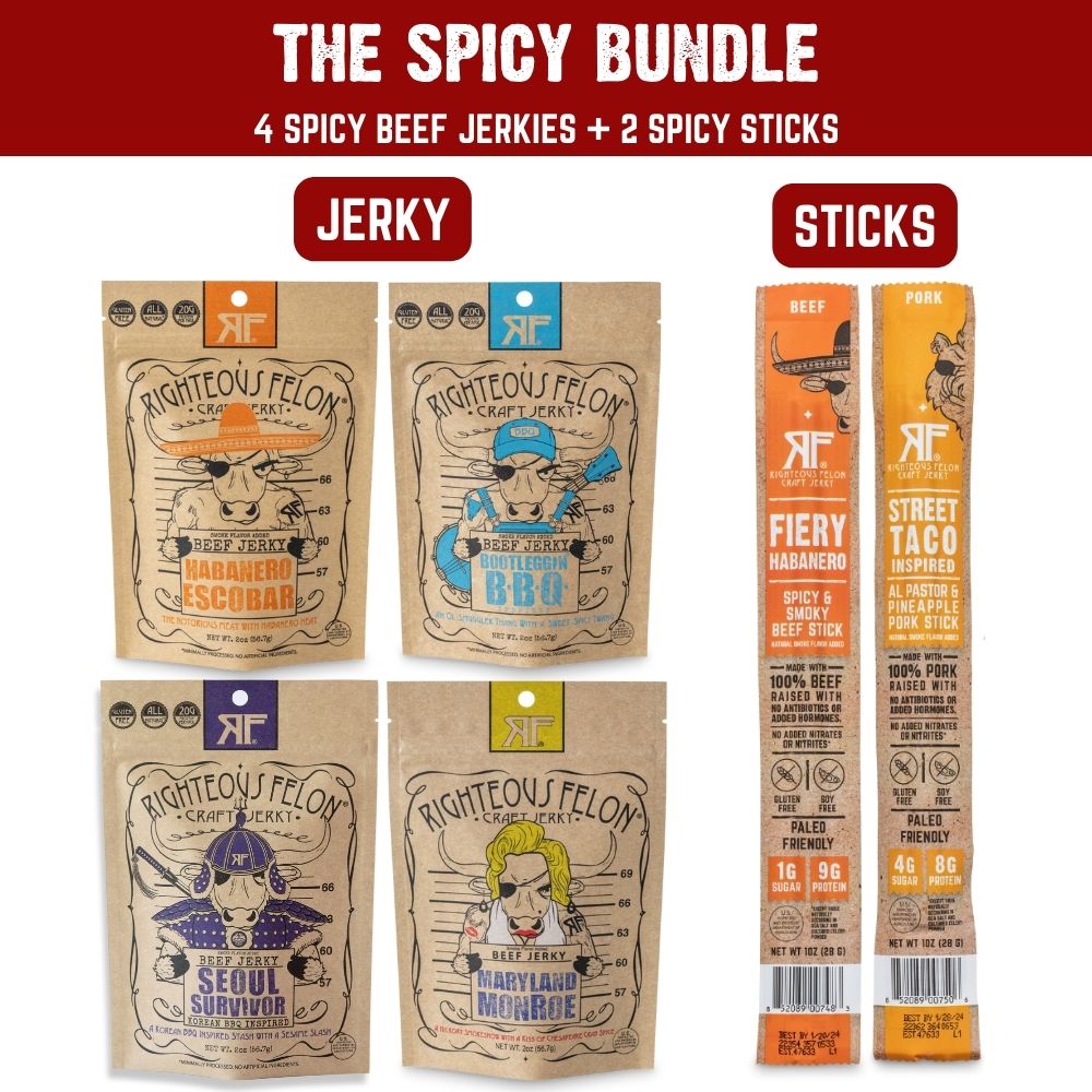 Spicy Beef Jerky & Sticks - Bold Flavors | Righteous Felon