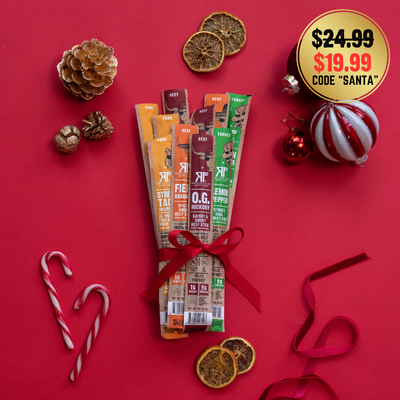 Stick Variety 10 on holiday background 20% off with code SANTA