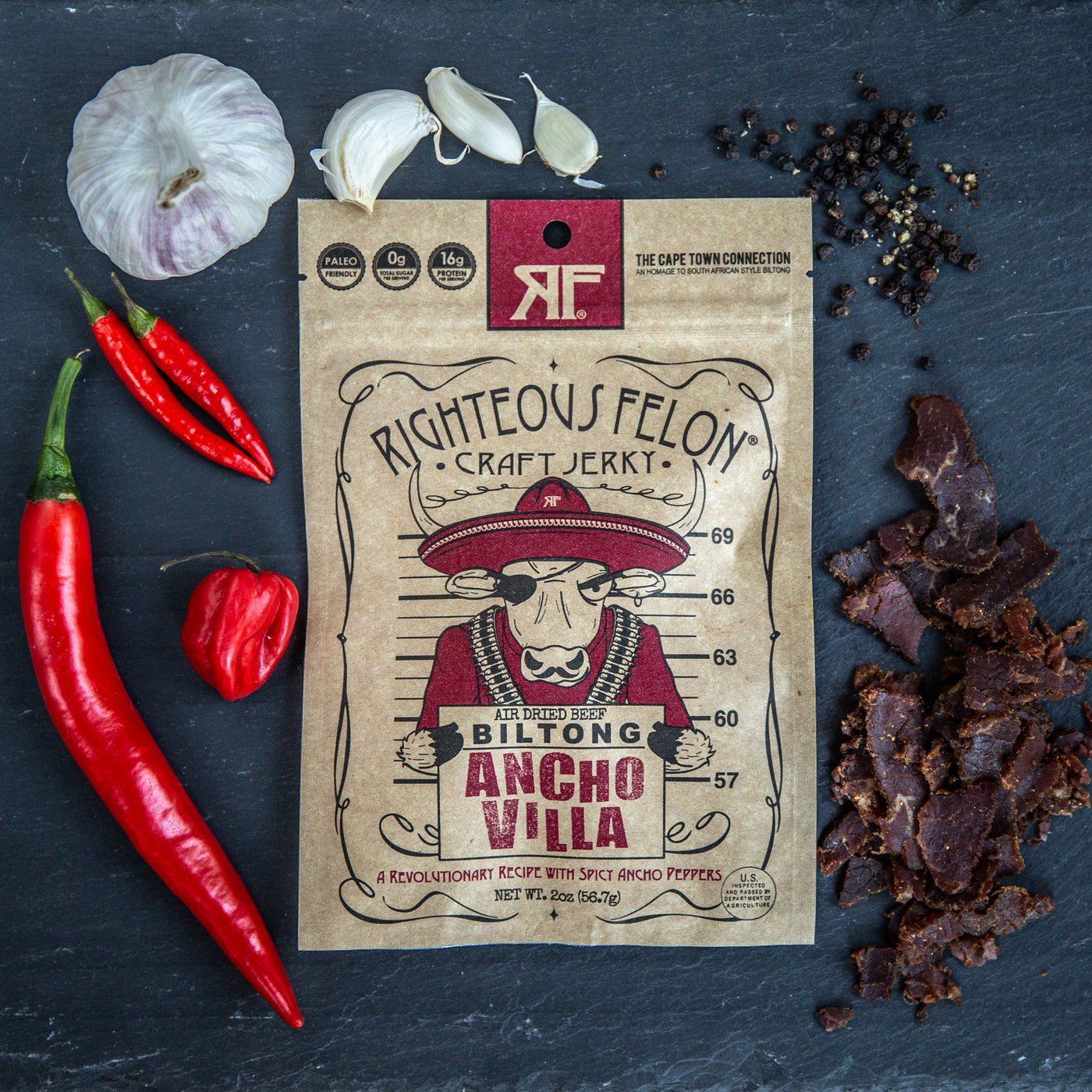 Ancho Villa Biltong (8-pack)