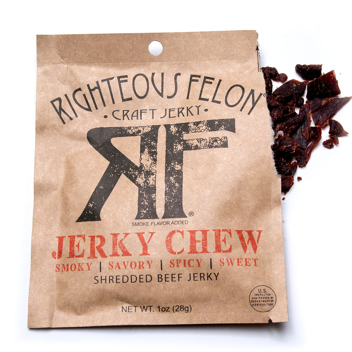 Shredded Jerky Chew 4pk Righteous Felon Craft Jerky