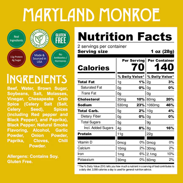 Maryland Monroe Beef Jerky (8-pack)