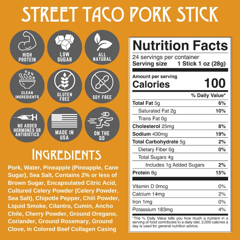Street Taco Pork Stick (24-Pack)