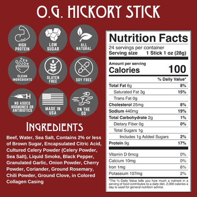 O.G. Hickory Beef Stick (3-Pack)