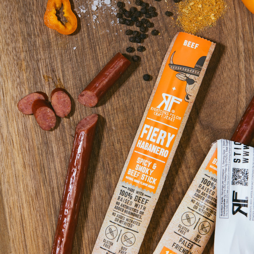 Fiery Habanero Beef Stick (3-Pack) – Righteous Felon Craft Jerky