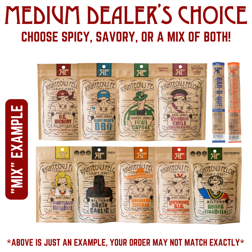 Medium Dealer&#39;s Choice Jerky Subscription Box (10+ Meat Snacks)