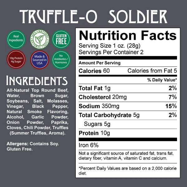 Righteous Felon Truffle-O Soldier Beef Jerky 2oz (8ct)
