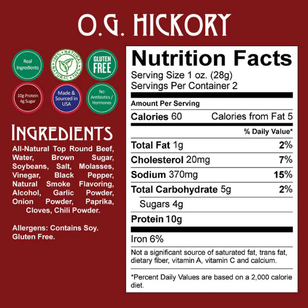 O.G. Hickory Beef Jerky (8-pack)