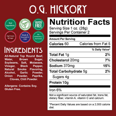 O.G. Hickory Beef Jerky (8-pack)