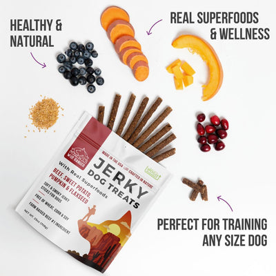 Wild Ranger Beef & Superfoods Jerky Dog Treats (25 oz)