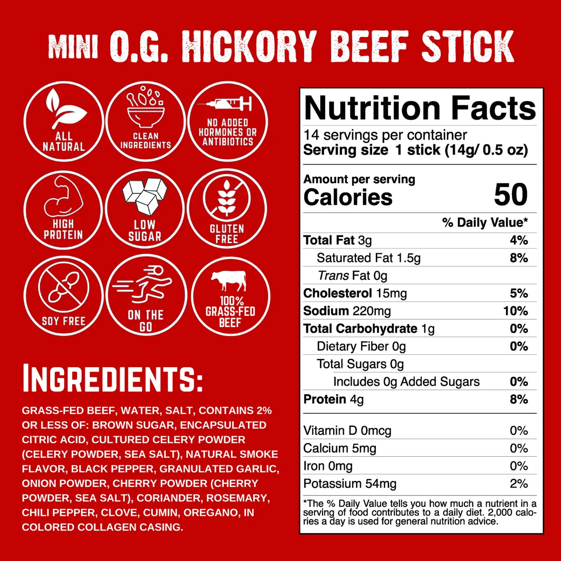 O.G. Hickory nutrition facts