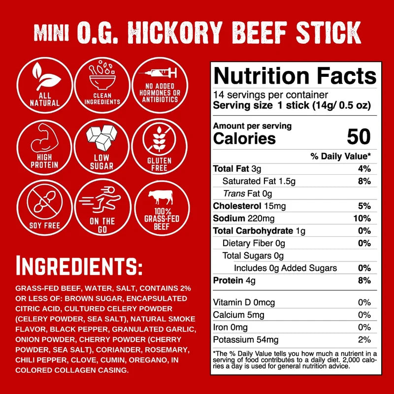 O.G. Hickory nutrition facts