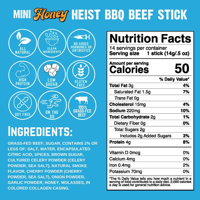 Honey Heist BBQ nutrition facts